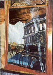 Rome Reflections. Colosseum in Cafe - collage