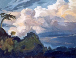 Evening Sky, Corsica - oil on canvas