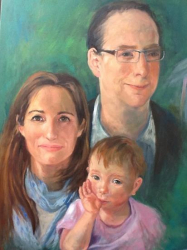 Greystoke Family Portrait close up - oil on canvas 2012