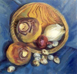 Swedes and Gulls' Eggs - oil on canvas
