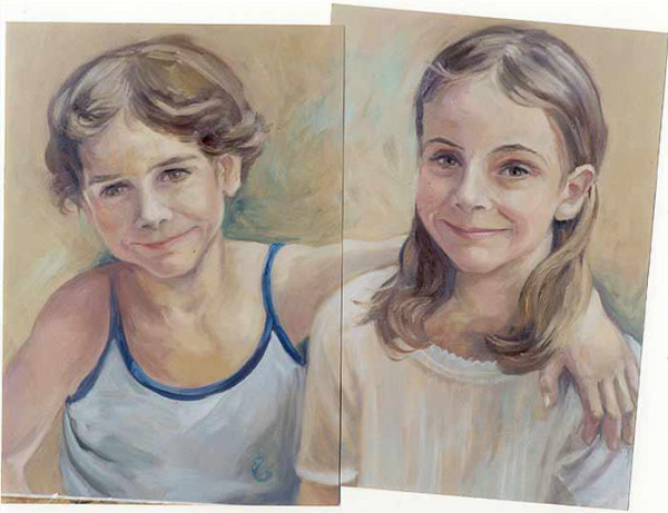 Clara and Irene - oil on canvas