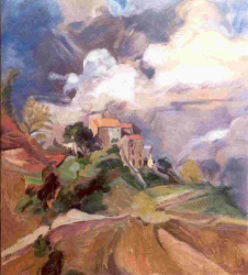 Corsican Landscape - oil on canvas