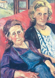 Corsican Sisters Feli and Jani - oil on canvas