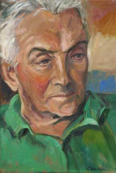 Gino in Green - oil on canvas