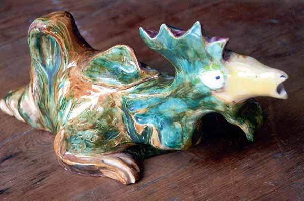 Green Rooster teapot